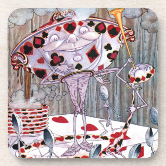 Soep, mooie soep van Alice in Wonderland Bier Onderzetter