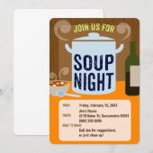 Soep Night Casual Dinner Party Kaart (Voorkant / Achterkant)