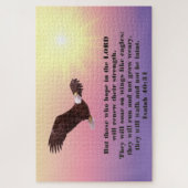Soep op Wings als Eagles Christelijke Bijbelverse Legpuzzel (Verticaal)