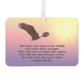 Soep op Wings als Eagles Christelijke Bijbelverse Luchtverfrisser (Achterkant)