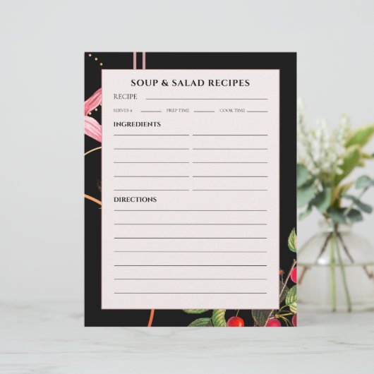 Soep & Salade Recepten | Zwarte Botanische Kersen (Staand voorkant)