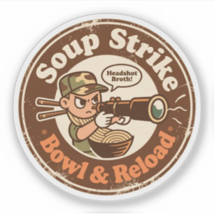 Soep Strike Bowl Reload Gevechtsvoedsel Sticker