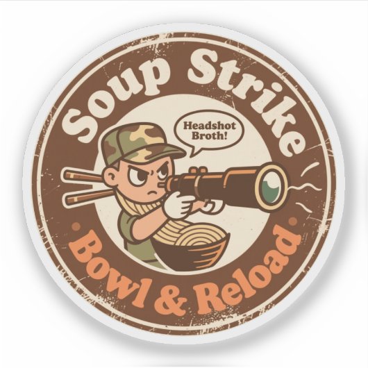 Soep Strike Bowl Reload Gevechtsvoedsel Sticker (Voorkant)
