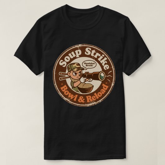 Soep Strike Bowl Reload Gevechtsvoedsel T-shirt (Design voorkant)