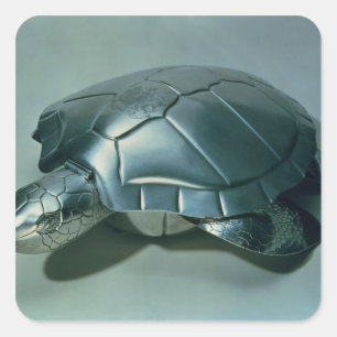 Soep tureen in de vorm van een schildpad van 1790 vierkante sticker