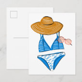 Soep up - Blue Swimsuit 2 Briefkaart (Voorkant / Achterkant)