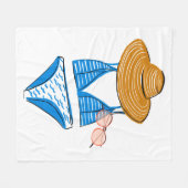 Soep up - Blue Swimsuit 2 Fleece Deken (Voorkant (Horizontaal))