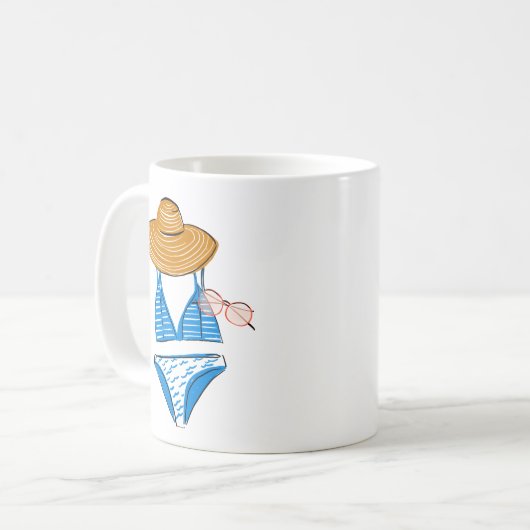 Soep up - Blue Swimsuit 2 Koffiemok (Voorkant links)