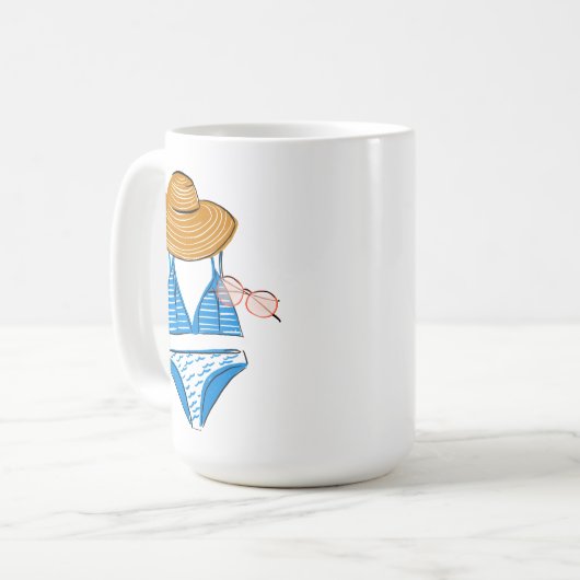 Soep up - Blue Swimsuit 2 Koffiemok (Voorkant links)