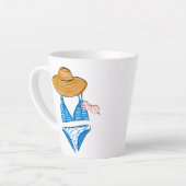 Soep up - Blue Swimsuit 2 Latte Mok (Linkerhoek)