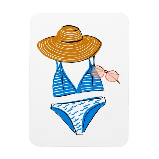 Soep up - Blue Swimsuit 2 Magneet (Verticaal)