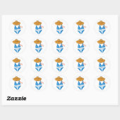 Soep up - Blue Swimsuit 2 Ronde Sticker (Vel)