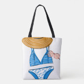 Soep up - Blue Swimsuit 2 Tote Bag (Achterkant)