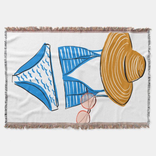 Soep up - Blue Swimsuit Deken (Voorkant)