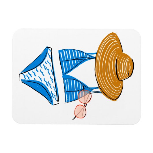 Soep up - Blue Swimsuit Magneet (Horizontaal)