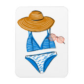 Soep up - Blue Swimsuit Magneet (Verticaal)
