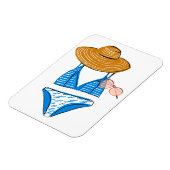 Soep up - Blue Swimsuit Magneet (Linkerzijde)