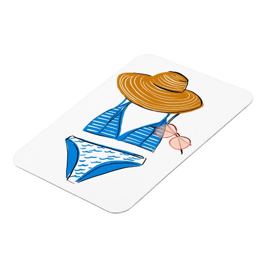 Soep up - Blue Swimsuit Magneet (Linkerzijde)