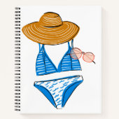 Soep up - Blue Swimsuit Notitieboek (Voorkant)