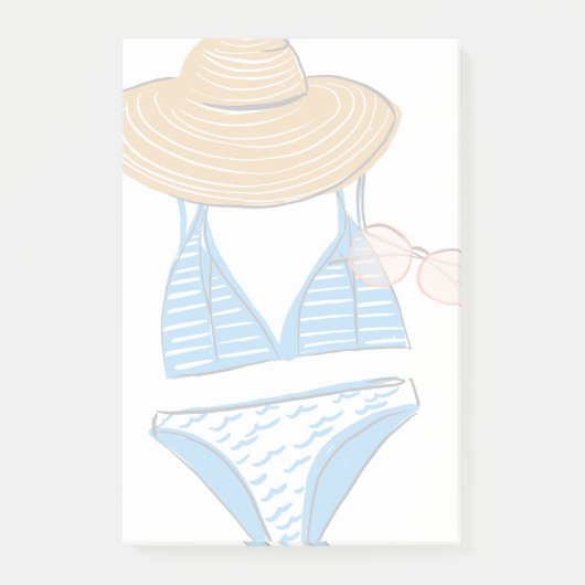 Soep up - Blue Swimsuit Post-it® Notes (Voorkant)