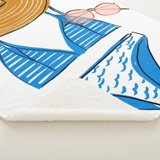 Soep up - Blue Swimsuit Sherpa Deken (3/4)