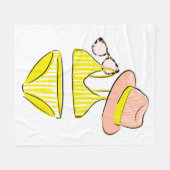 Soep up - Yellow Swimsuit Fleece Deken (Voorkant (Horizontaal))