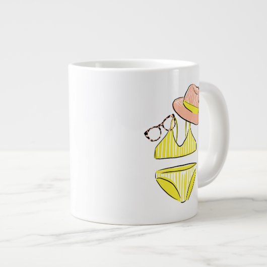 Soep up - Yellow Swimsuit Grote Koffiekop (Voorkant rechts)