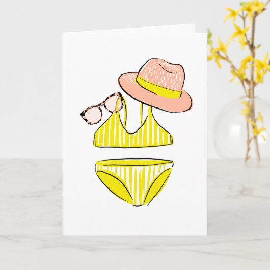 Soep up - Yellow Swimsuit Kaart (Gele Bloem)