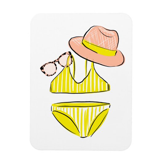 Soep up - Yellow Swimsuit Magneet (Verticaal)