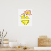 Soep up - Yellow Swimsuit Poster (Keuken)