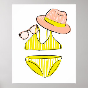 Soep up - Yellow Swimsuit Poster