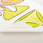 Soep up - Yellow Swimsuit Sherpa Deken (3/4)