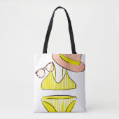 Soep up - Yellow Swimsuit Tote Bag (Voorkant)