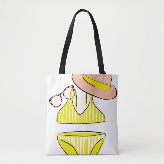 Soep up - Yellow Swimsuit Tote Bag (Voorkant)