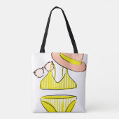 Soep up - Yellow Swimsuit Tote Bag (Achterkant)