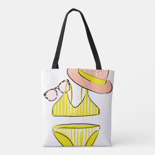 Soep up - Yellow Swimsuit Tote Bag (Achterkant)