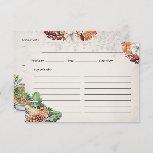 Soep Van De Dag Basis Receptkaart Informatiekaartje (Voorkant / Achterkant)