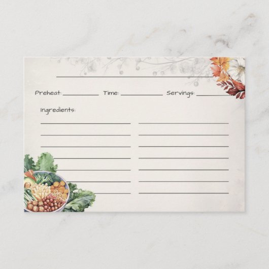 Soep Van De Dag Basis Receptkaart Informatiekaartje (Voorkant)