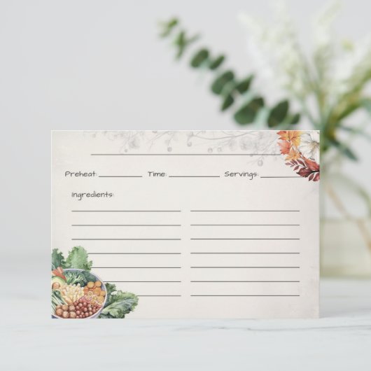 Soep Van De Dag Basis Receptkaart Informatiekaartje (Staand voorkant)