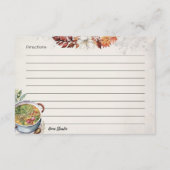 Soep Van De Dag Basis Receptkaart Informatiekaartje (Achterkant)