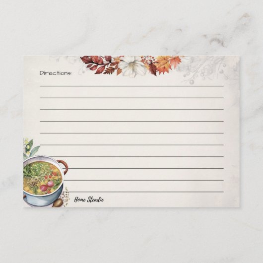 Soep Van De Dag Basis Receptkaart Informatiekaartje (Achterkant)