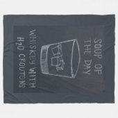 SOEP van de dag, WHISKEY met H20 CROUTONS Fleece Deken (Voorkant (Horizontaal))