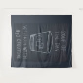 SOEP van de dag, WHISKEY met H20 CROUTONS Wandkleed (Voorkant (horizontaal))