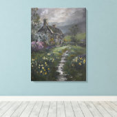 "Soepdag - Een Engels Cottage"  Canvas Afdruk (Insitu (Houten vloer))