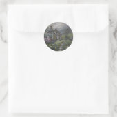 "Soepdag - Een Engels Cottage" Ronde Sticker (Tas)