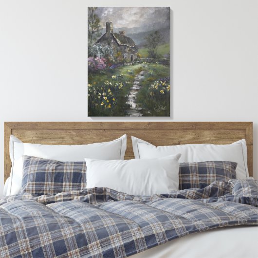 "Soepdag - Een Engels landhuis" Canvas Afdruk (Insitu (Slaapkamer))