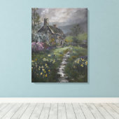 "Soepdag - Een Engels landhuis" Canvas Afdruk (Insitu (Houten vloer))