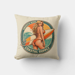 Soepele Rit Kustbenodigdheden Retro Surf Shop Graf Kussen