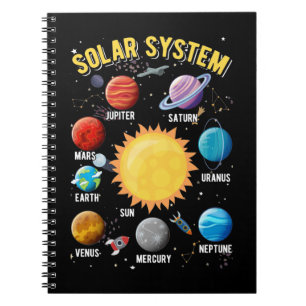 Soepelsysteem Boy Girls Cute Planets Astronaut Notitieboek
