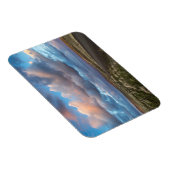 Soepelwolken over grind Zumwalt Prairie Road Magneet (Rechterzijde)